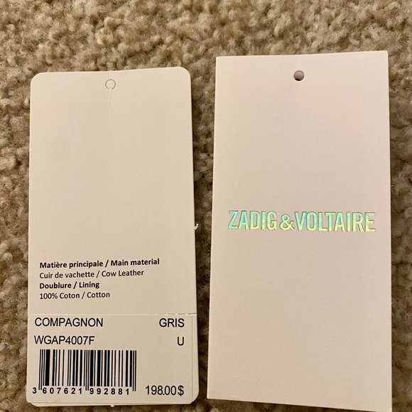 Zadig and Voltaire - Large Grey Leather Designer Wallet - Brand new with tags! - Picture 6 of 6